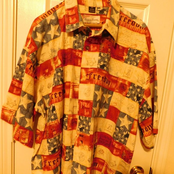 MENS FLAG SHIRT SIZE 3X - Picture 1 of 2